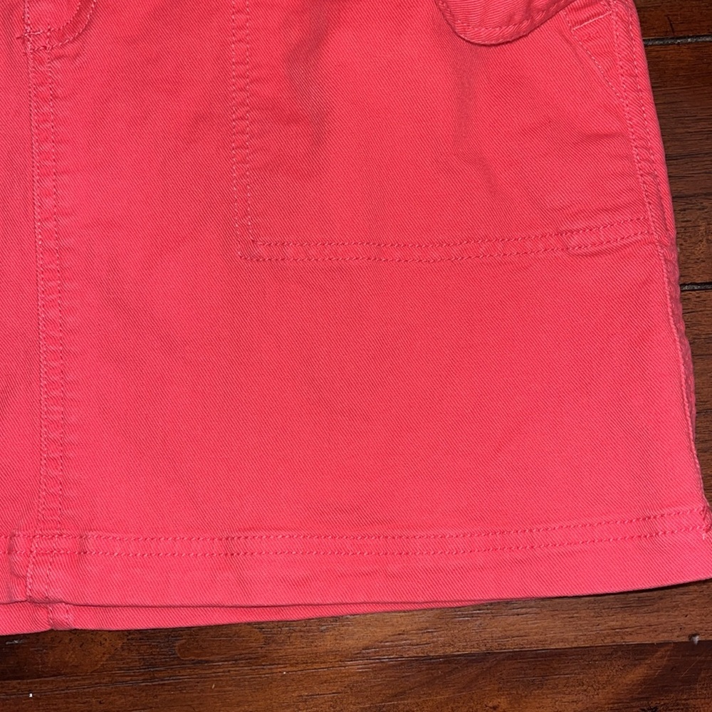 Loft Pink Denim Skirt, High Waisted w/ Sash Belt size 6 - Picture 6 of 7